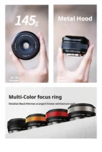 Compact design of SGimage 25mm f1.8 lens for Sony E and Fuji XF