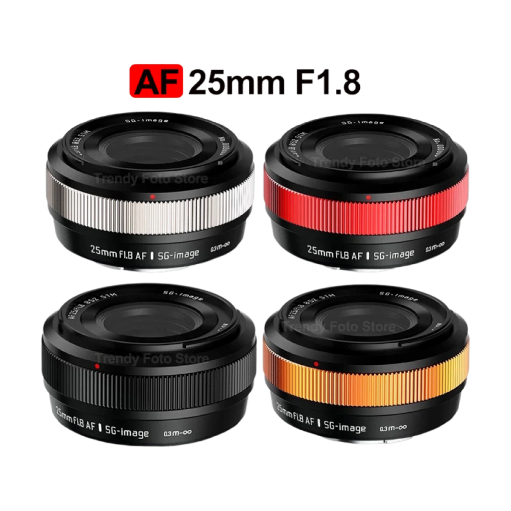 SGimage 25mm f1.8 manual prime lens front view