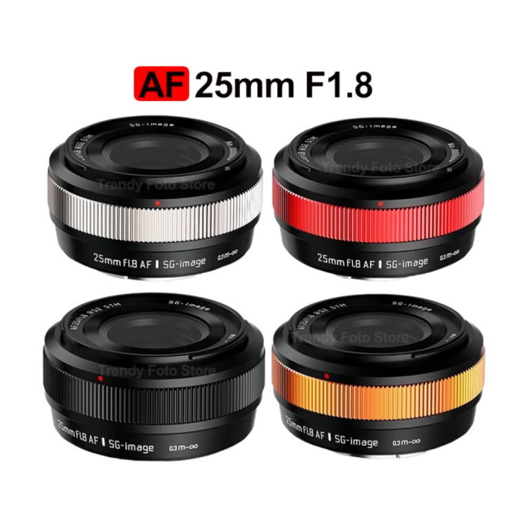 SGimage 25mm f1.8 manual prime lens front view