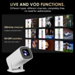 TOPSION P30PLUS Smart Mini Projectors 4K 1280 * 720P With 500+Live free Channel Support WiFi6 Home Theater Portable Projector - Image 2