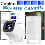 TOPSION P30PLUS Smart Mini Projectors 4K 1280 * 720P With 500+Live free Channel Support WiFi6 Home Theater Portable Projector