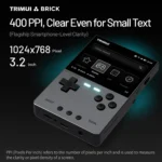 TRIMUI BRICK Hammer handheld console with charging cable and keycaps