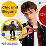 Compact thumb camera side angle highlighting lightweight design