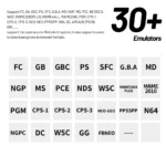 Trimui Smart Pro S handheld console displaying retro game on IPS screen