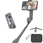 User holding Zhiyun Smooth X gimbal with smartphone