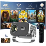 VEVSHAO A12 Projector Mini Portable LED Video Android 13.0 WIFI 6 Mirror SmartPhone for 1080P 4K Video Home Cinema Projector