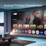 VEVSHAO V80 4K Projector Full HD1080P 2200 Anis Lumens Android 11.0 WiFi 6 Video Home Movie Theater Projectors with Base Stand - Image 4