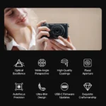 Close-up of VILTROX 28mm F4.5 lens focusing ring