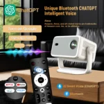 Velec TP350 NTV Projector Compatible with Netflix 650ANSI Android 13 Native 1080P With Auto Focus Smart Home Outdoor Projector - Image 4