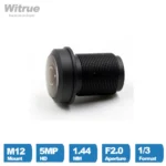 Close-up of Witrue M12 mount on 1.44mm fisheye lens