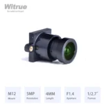 Side view of Witrue M12 mount starlight lens for surveillance cameras