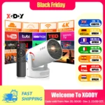 XGODY 4K 1080p LED Projector with 12000 Lumen Brightness, WiFi 6 Bluetooth 5.0 Portable Home Theater System for entertainment