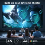 XIWBSY 2025 New T08 Projector 35000Lumens Moive Daylight Projector Android 12.0 Smart Proyector 8K Decode AutoFocus Projector - Image 3