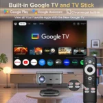 XIWBSY 46000Lumens Google TV Projector Portable Projector 4K Android 11.0 Daylight Projector 8K Video Home Theater  Projector - Image 2