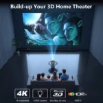 XIWBSY 46000Lumens Google TV Projector Portable Projector 4K Android 11.0 Daylight Projector 8K Video Home Theater  Projector - Image 5