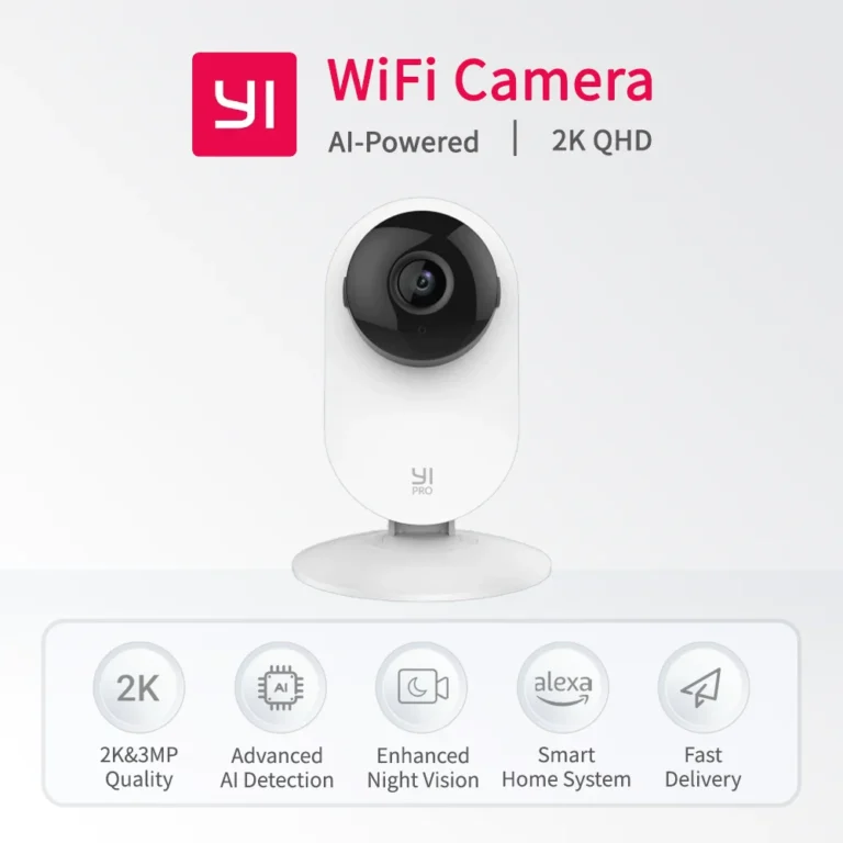 YI Pro 2K 3MP indoor wifi security camera front view
