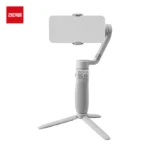 Foldable Zhiyun Smooth Q4 gimbal with magnetic fill light attached